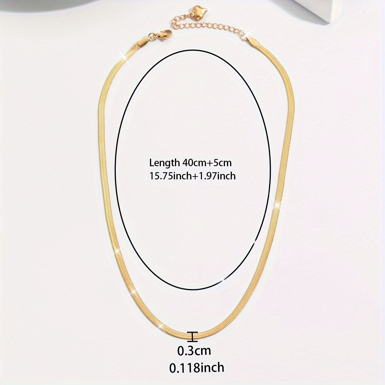18K Gold Plated Snake Bone Chain Necklace for Women